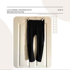lululemon leggings with braided detailing